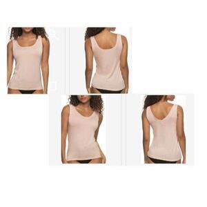 Felina Serene Lace Trim Reversible Tank,  Peach Blush, Sz. M